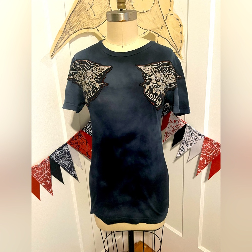 Salvage Midnight Tee with Graphic Accents